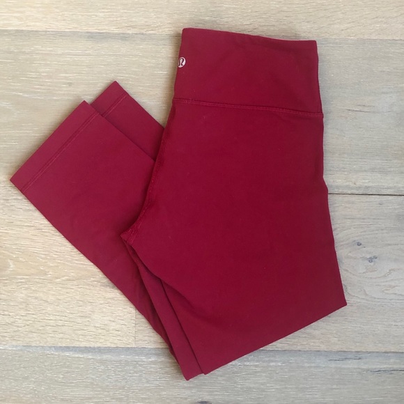 lululemon athletica Pants - Wunder Under II Crops - Bumble Berry Burgundy